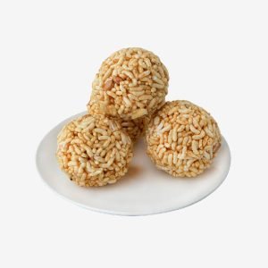 Mudhi Muan (Puffed Rice Jaggery Balls)