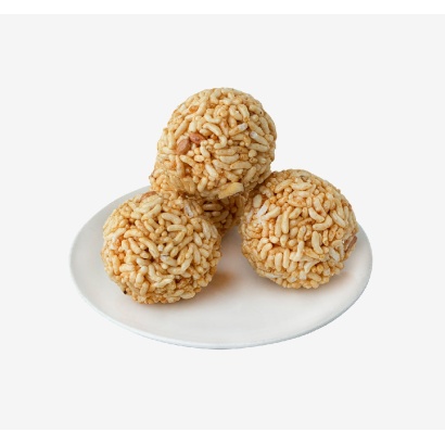 Mudhi Muan (Puffed Rice Jaggery Balls)