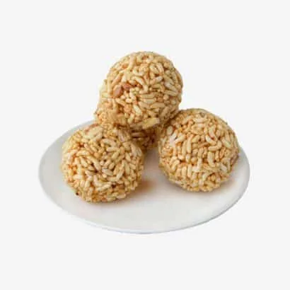 Mudhi Muan (Puffed Rice Jaggery Balls)
