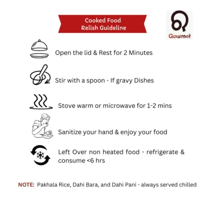 cooked food relish guideline