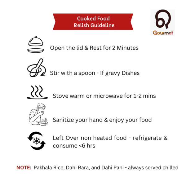 cooked food relish guideline