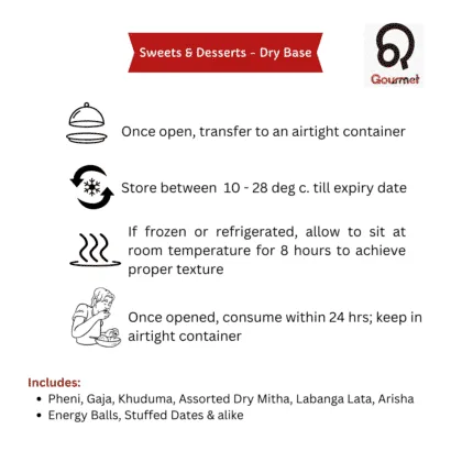 dry desserts relish guidelines