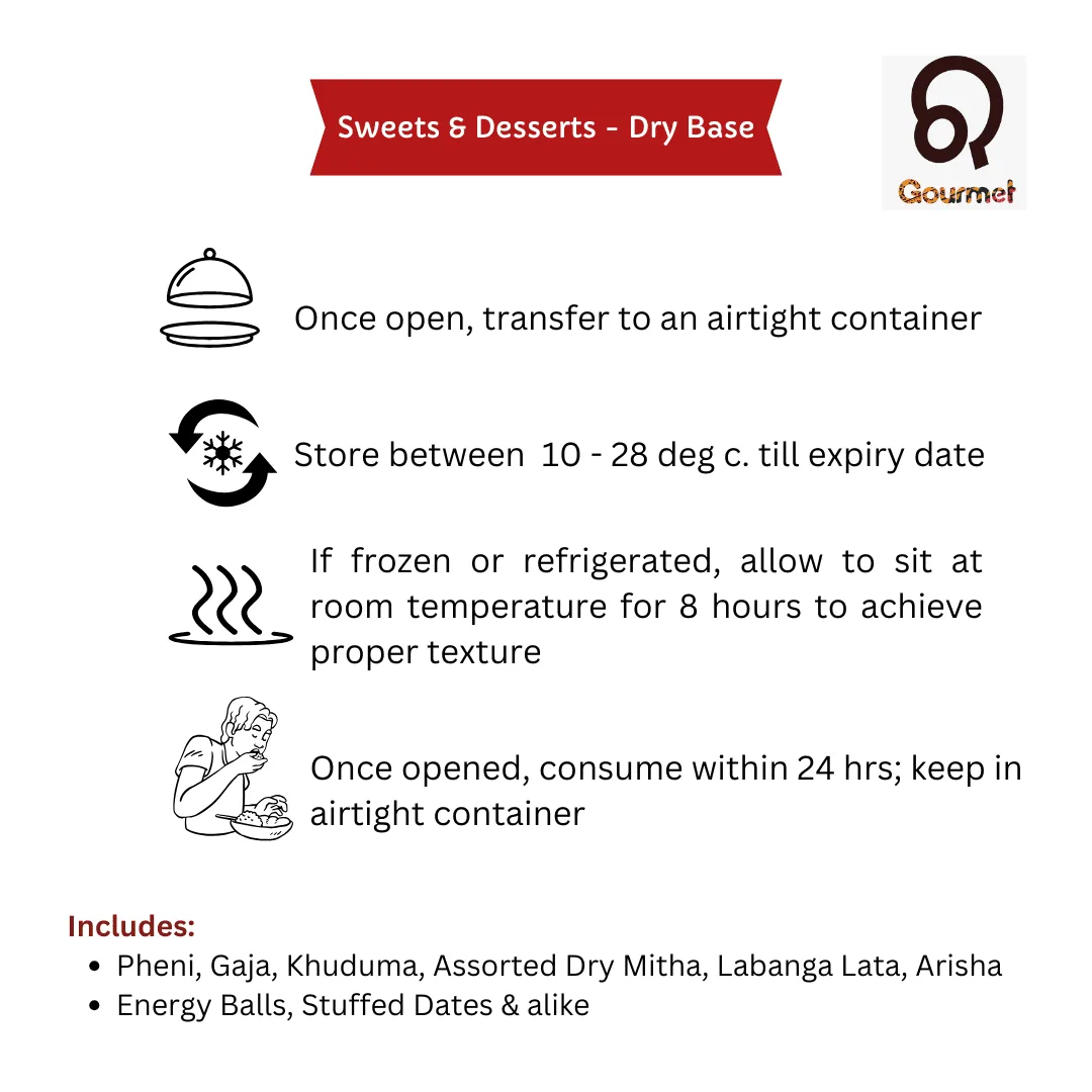 dry desserts relish guidelines