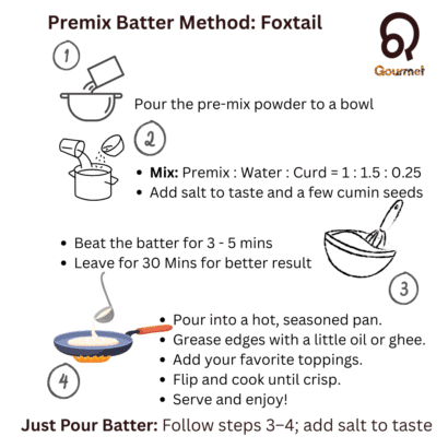 how to make foxtail chakuli, cheela, dosa